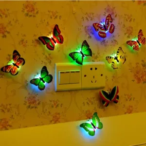 Led Decorative Hot Selling Toy Creative Colorful Luminous Butterfly Night Light - 1 pc randomly, CN