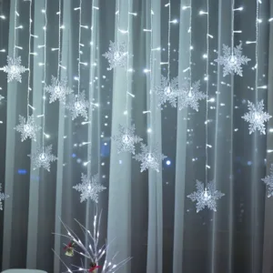 led snowflake lights indoor curtains leds outdoor camping waterproof decorative leds holiday supplies