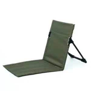Foldable Camping Chair Outdoor Garden Park Single Lazy Chair Backres - Green