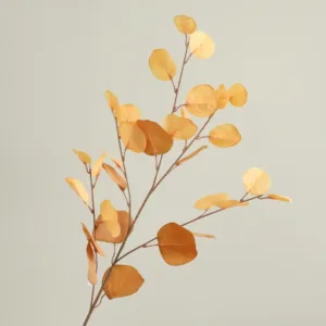 Autumn Artificial Eucalyptus Leaves Bouquets Fake Plants Silk Faux Apple Leaf Branches For Wedding Home Garden Decoration Wreath - champagne