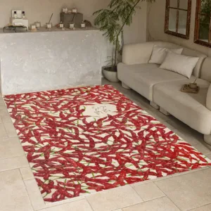 Pepper Chinese Carpet Red Restaurant Bedroom Home Sofa Table Decor Mat