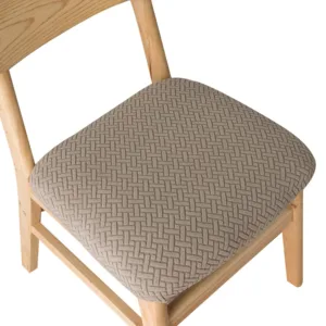 Jacquard Chair Cover Dining Room Chair Seat Cover Removable