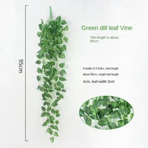 Simulation Creeper Wall Hanging Indoor Green Plant Wall Decoration Artificial Plants Vines Wall Hanging Fake Flower Rattan Plant - 1PC 06