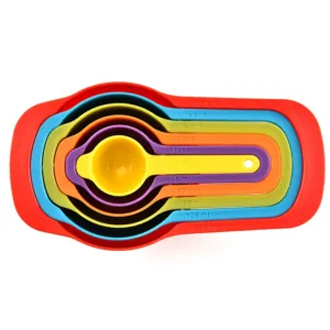 Measuring Spoon Rainbow Color Stackable Combination Measuring Cup PP Material Kitchen Accessories - Random colours