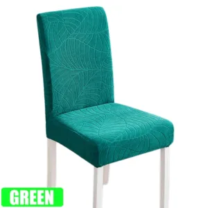 Jacquard Chair Cover for Dining Room Stretch Jacquard Dining Chair Cover - Green