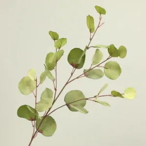 Autumn Artificial Eucalyptus Leaves Bouquets Fake Plants Silk Faux Apple Leaf Branches For Wedding Home Garden Decoration Wreath - light green