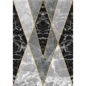 BRART Geometric Printed Carpet Living Room Large Area Rugs Carpet Modern - jy2395, 80x120cm 23x47 inch